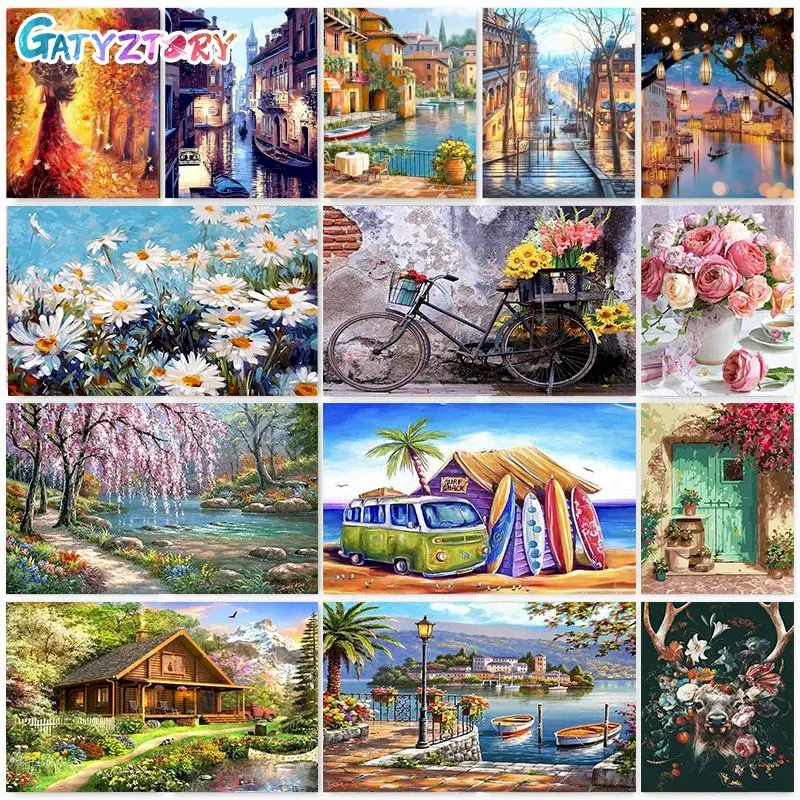 GATYZTORY 60x75cm Painting by numbers Handpainted Oil painting Canvas Wall Art Picture Landscape Paint by numbers Home decor
GATYZTORY 60x75cm Painting by numbers Handpainted Oil painting Canvas Wall Art Picture Landscape Paint by numbers Home decor
