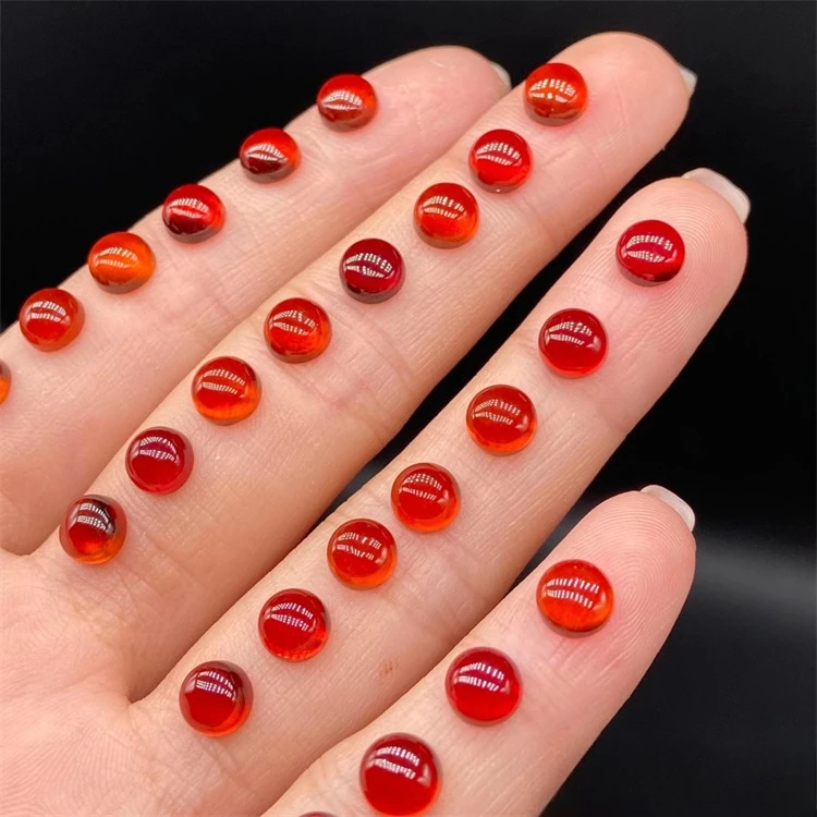 Natural Orange Garnet Round Flat Bottom Loose Stone Stud Earrings Ring Surface Inlaid with Stone Orange Red Crystal
Natural Orange Garnet Round Flat Bottom Loose Stone Stud Earrings Ring Surface Inlaid with Stone Orange Red Crystal