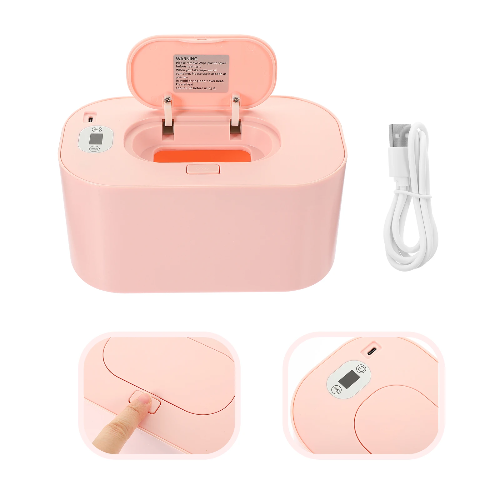 Portable Wet Wipe Warmer Heater USB Cord Pink Infant Machine Temperature Control Moist Tissue warmer
Portable Wet Wipe Warmer Heater USB Cord Pink Infant Machine Temperature Control Moist Tissue warmer