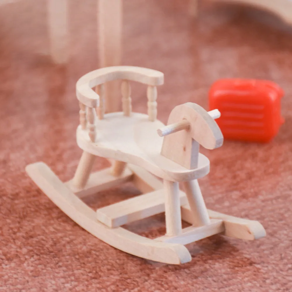Mini Wooden Horse Chair Exquisite Rocking Chair Perfect for Dollhouse Furniture Decor Miniature Home Accessories Layout Props
Mini Wooden Horse Chair Exquisite Rocking Chair Perfect for Dollhouse Furniture Decor Miniature Home Accessories Layout Props