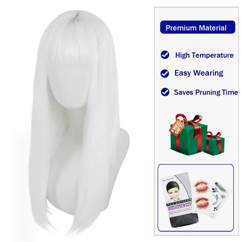26 Inch Long White Wigs for Women Synthetic Smooth Straight Hair with Bangs Natural Looking Drag Queen Halloween Costume Wig
26 Inch Long White Wigs for Women Synthetic Smooth Straight Hair with Bangs Natural Looking Drag Queen Halloween Costume Wig