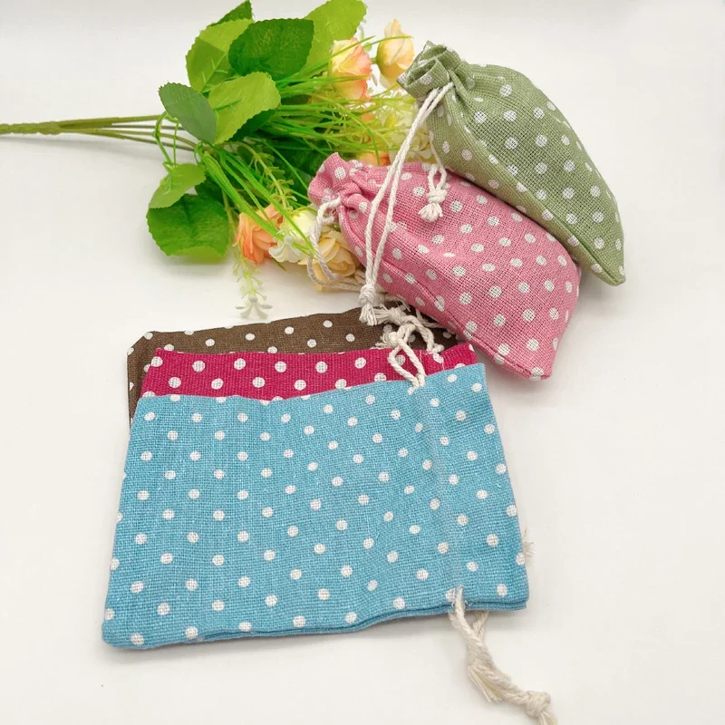 100pcs Round Point Polka Dots Wedding Jute Linen Pouch Cotton Storage Bag Drawstring Cloth Gift Bags Packaging Gift Burlap Bags
100pcs Round Point Polka Dots Wedding Jute Linen Pouch Cotton Storage Bag Drawstring Cloth Gift Bags Packaging Gift Burlap Bags