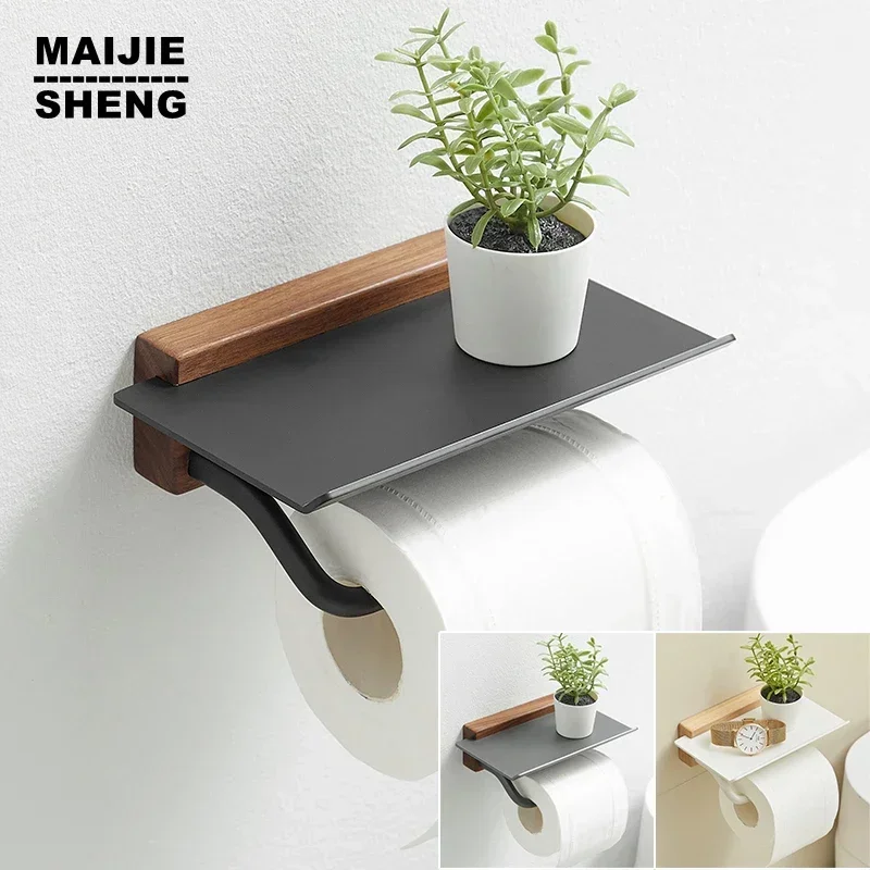 Wood Toilet Paper Holder Bathroom Wall Mount WC Paper Phone Holder Shelf Towel Roll Shelf Accessories Roll Holder
Wood Toilet Paper Holder Bathroom Wall Mount WC Paper Phone Holder Shelf Towel Roll Shelf Accessories Roll Holder