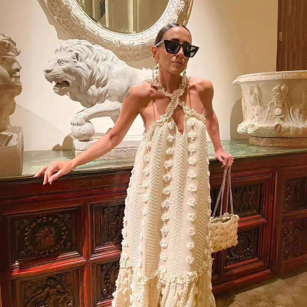 Womens Dresses Neck Three-dimensional Flower Mop Cake Dress Three-dimensional Lace Flower Decoration Evening Elegant Dresses
Womens Dresses Neck Three-dimensional Flower Mop Cake Dress Three-dimensional Lace Flower Decoration Evening Elegant Dresses
