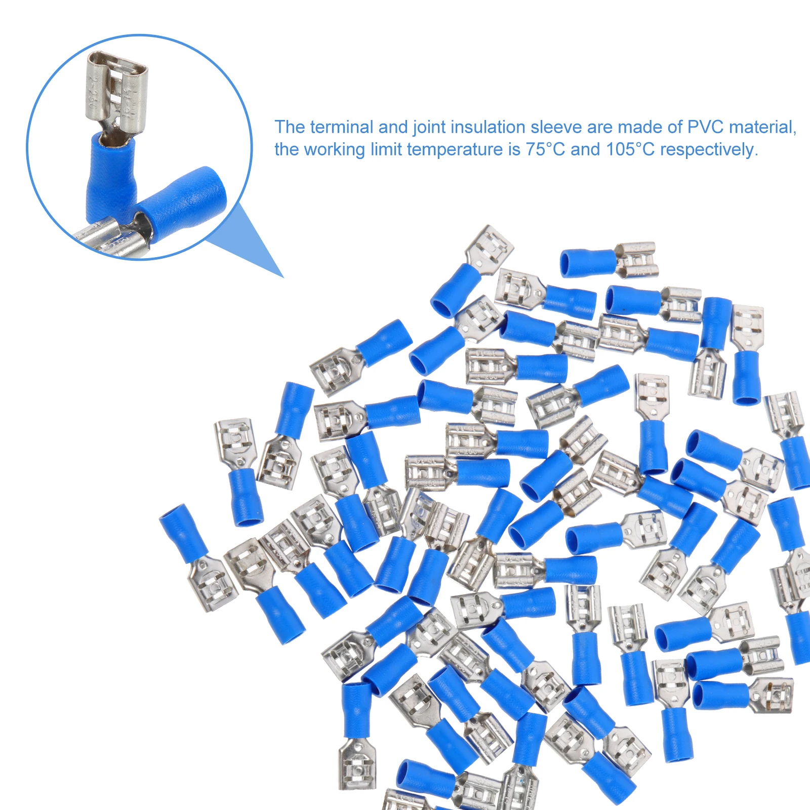 100Pcs Spade Connector Crimp Terminal Cold Press Electrical Wire Terminal Insulated Quick Disconnect Wire Connector Repair Kit
100Pcs Spade Connector Crimp Terminal Cold Press Electrical Wire Terminal Insulated Quick Disconnect Wire Connector Repair Kit