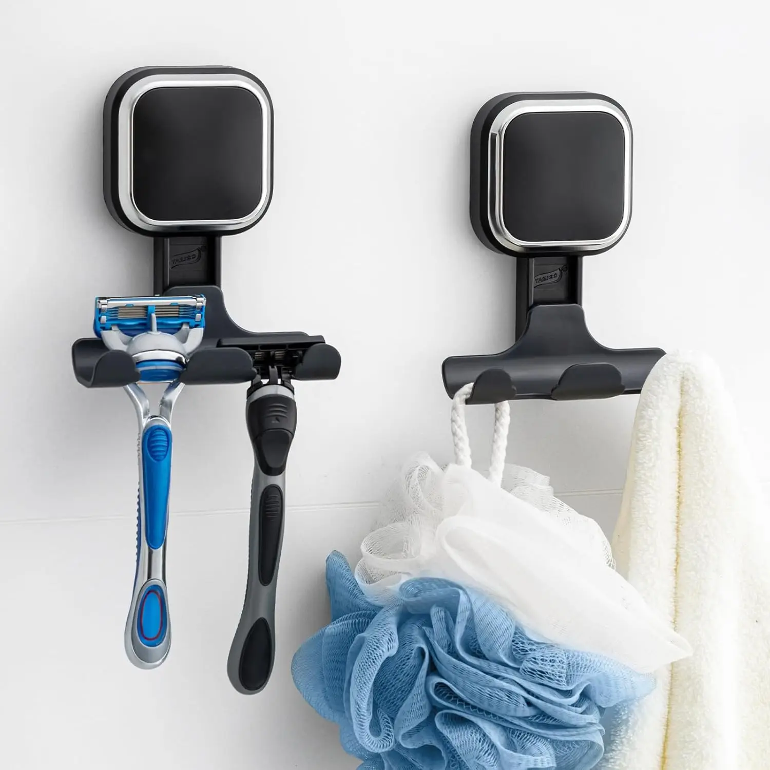 2 Pack Suction Cup Razor Holder for Shower Wall, Versatile Hooks for Razor Towel Loofah Squeegee, Removable Damage-Free Shaver Holder, Black
2 Pack Suction Cup Razor Holder for Shower Wall, Versatile Hooks for Razor Towel Loofah Squeegee, Removable Damage-Free Shaver Holder, Black