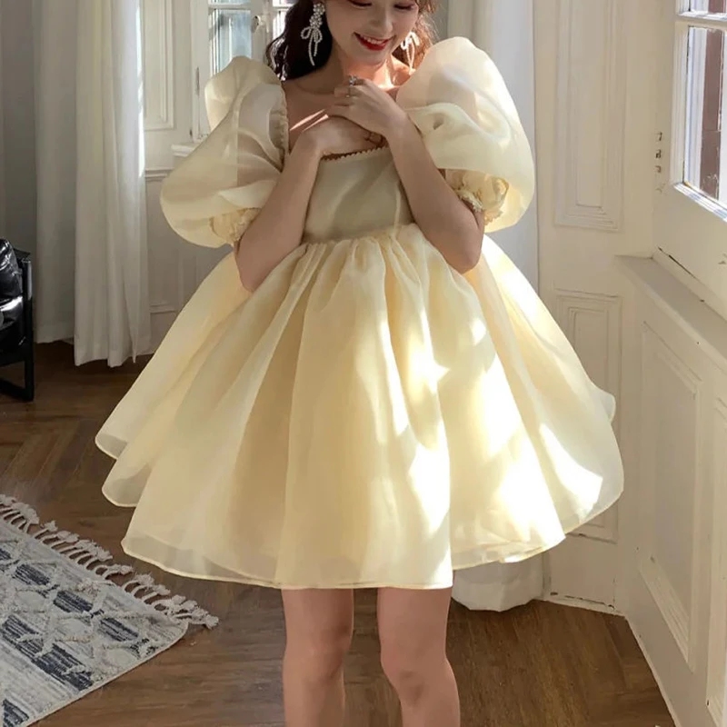 Rainbow ice cream candy color bubble sleeve puffy dress girl sweet square neck princess dresses for women 2023
Rainbow ice cream candy color bubble sleeve puffy dress girl sweet square neck princess dresses for women 2023
