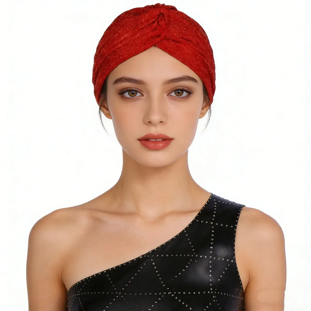 Soft Pleated Turban Women Glitter Head Wrap Muslim Hijab Indian Style Bonnet Hair Loss Beanie Fashion Headscarf Turbante Mujer
Soft Pleated Turban Women Glitter Head Wrap Muslim Hijab Indian Style Bonnet Hair Loss Beanie Fashion Headscarf Turbante Mujer