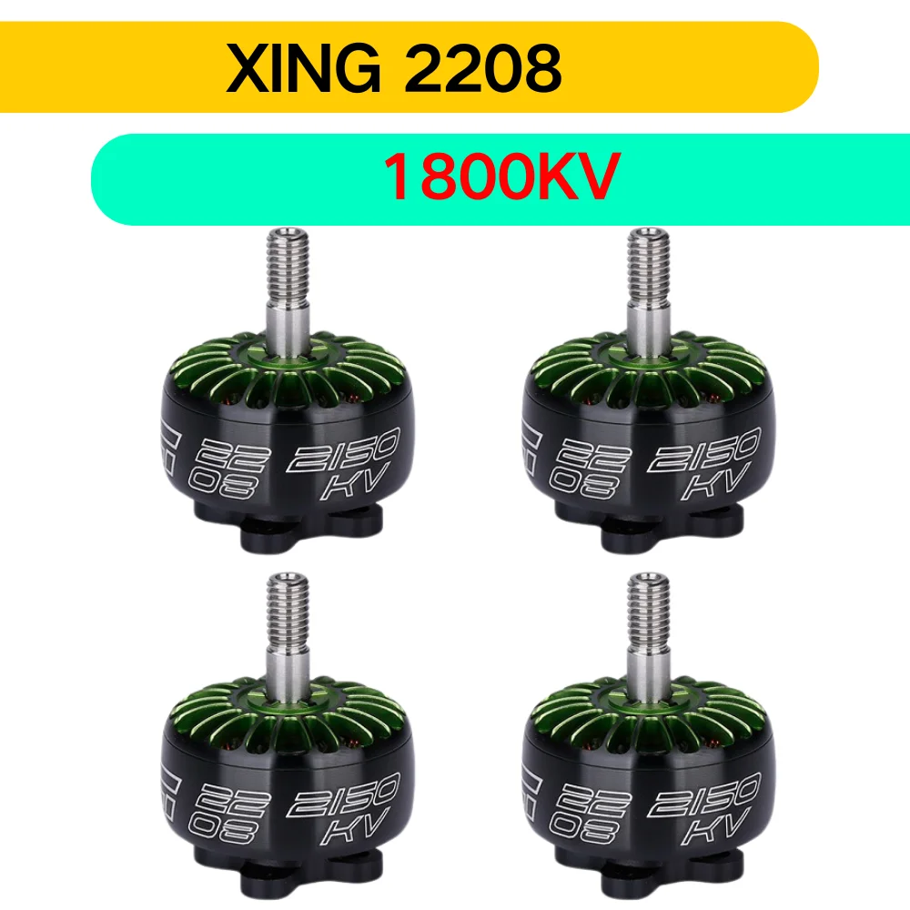 IFlight XING 2208 1800KV Unibell Brushless Motor W/ 4mm Titanium Alloy Shaft Compatible 5inch propeller 2-6S for RC FPV Drone
IFlight XING 2208 1800KV Unibell Brushless Motor W/ 4mm Titanium Alloy Shaft Compatible 5inch propeller 2-6S for RC FPV Drone