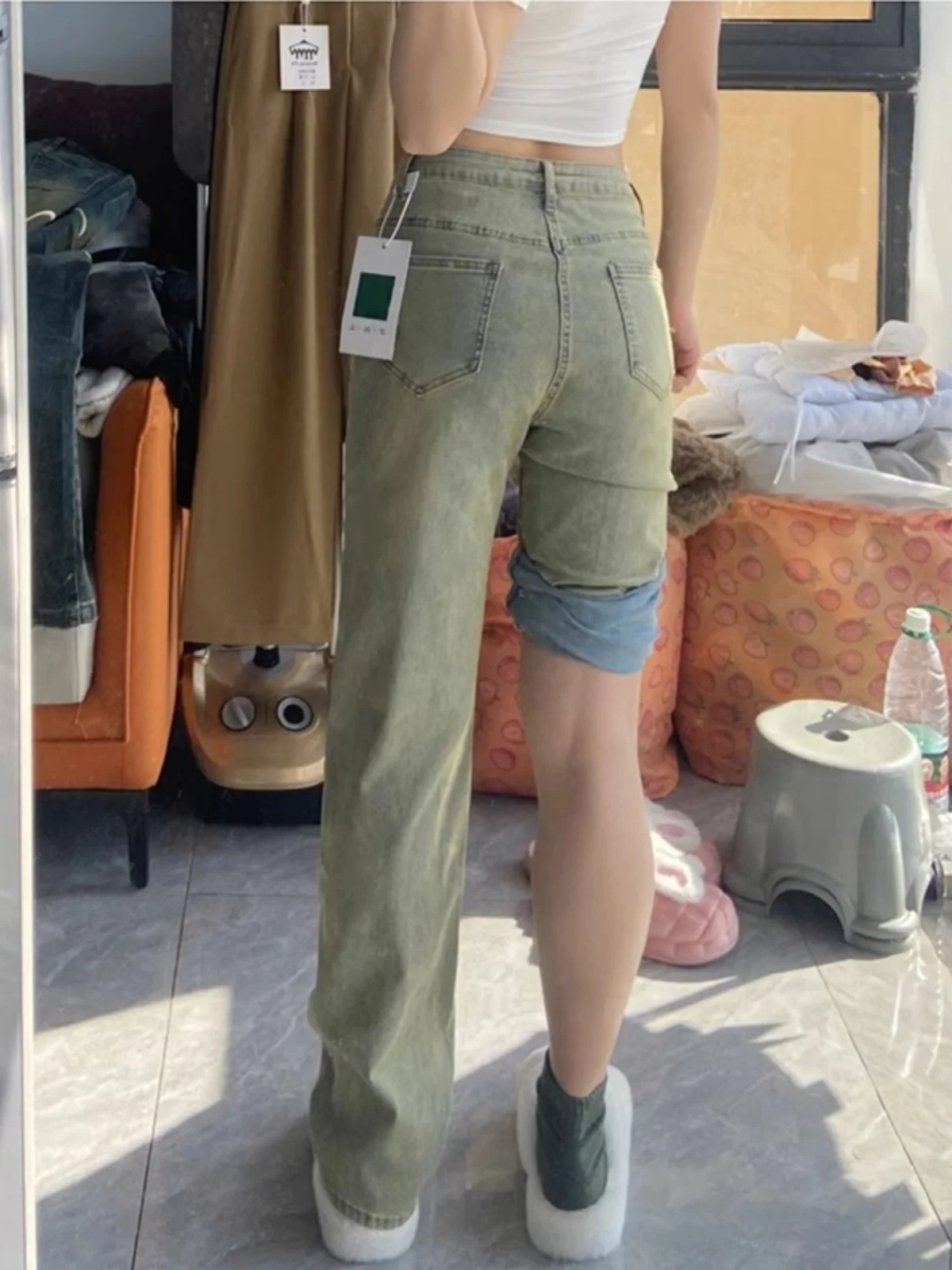 High Waist Straight Leg Mud Dye Wide Leg Jeans Women plus Size Pear ape Slimming Trousers Autumn Spring Lightweight Long Pants
High Waist Straight Leg Mud Dye Wide Leg Jeans Women plus Size Pear ape Slimming Trousers Autumn Spring Lightweight Long Pants