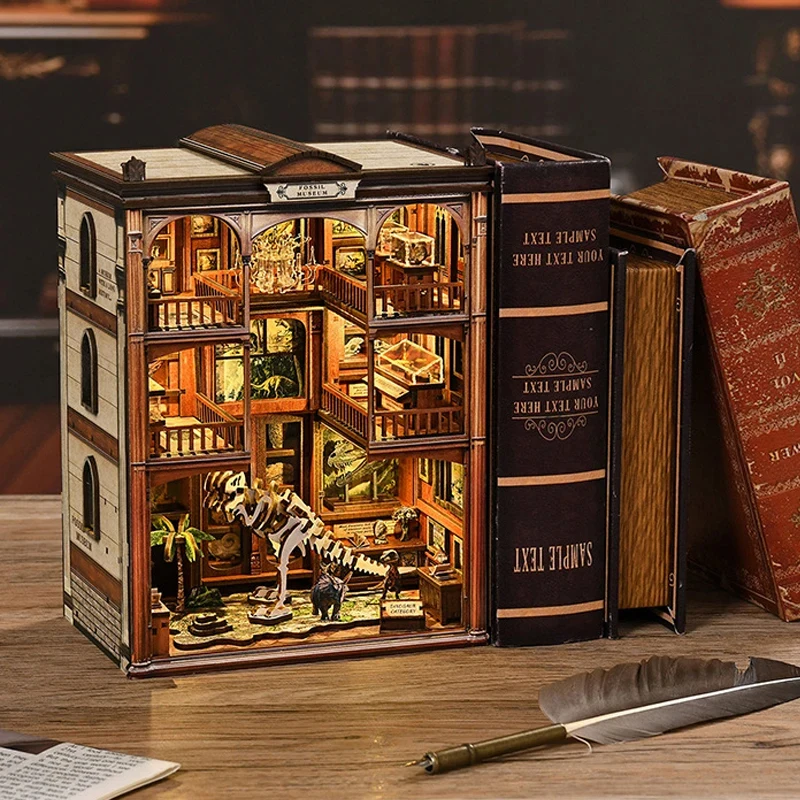 NEW Retro DIY Wooden Book Nook Figurines Miniature Kits Fossil Museum Bookshelf Home Bookend Decoration For Adult Handmade Gifts
NEW Retro DIY Wooden Book Nook Figurines Miniature Kits Fossil Museum Bookshelf Home Bookend Decoration For Adult Handmade Gifts