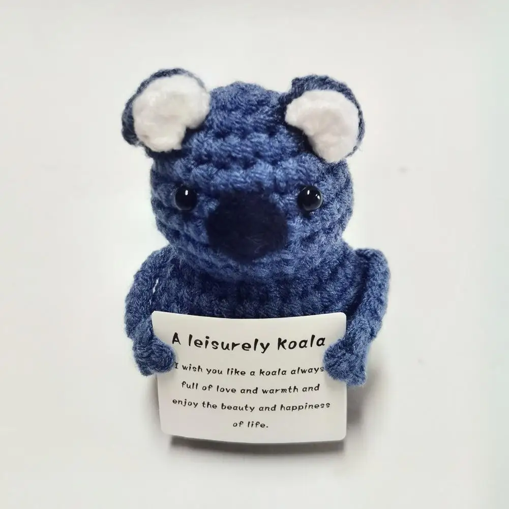 Positive Crocheted Crocheted Toy with Encouraging Card for Emotional Support Koala Rabbit Mouse Onion Blueberry Gift for Kids 
Positive Crocheted Crocheted Toy with Encouraging Card for Emotional Support Koala Rabbit Mouse Onion Blueberry Gift for Kids