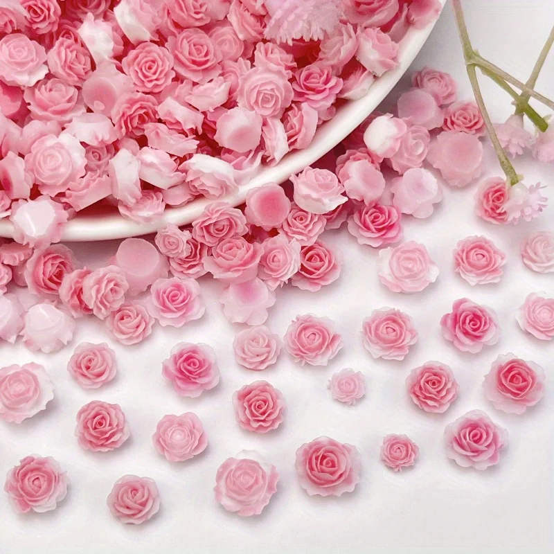 50pcs Resin Flowers Rose Flat Back Cabochons DIY Nail Art Scrapbooking Embellishments Wedding Decorations Adult Crafts
50pcs Resin Flowers Rose Flat Back Cabochons DIY Nail Art Scrapbooking Embellishments Wedding Decorations Adult Crafts