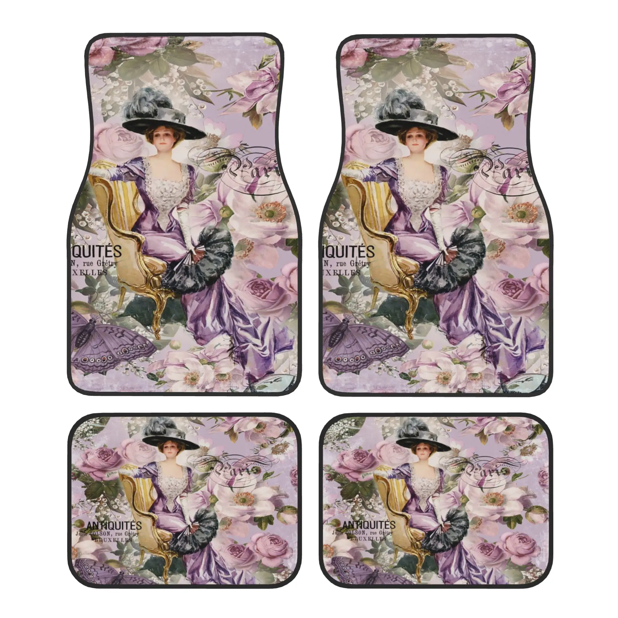 Crystal Velvet Car Floor Mats 4 Pcs Rugs Victorian Angel Shabby Chic Vintage Lady Universal Car Front Rear Carpets Foot Mats
Crystal Velvet Car Floor Mats 4 Pcs Rugs Victorian Angel Shabby Chic Vintage Lady Universal Car Front Rear Carpets Foot Mats