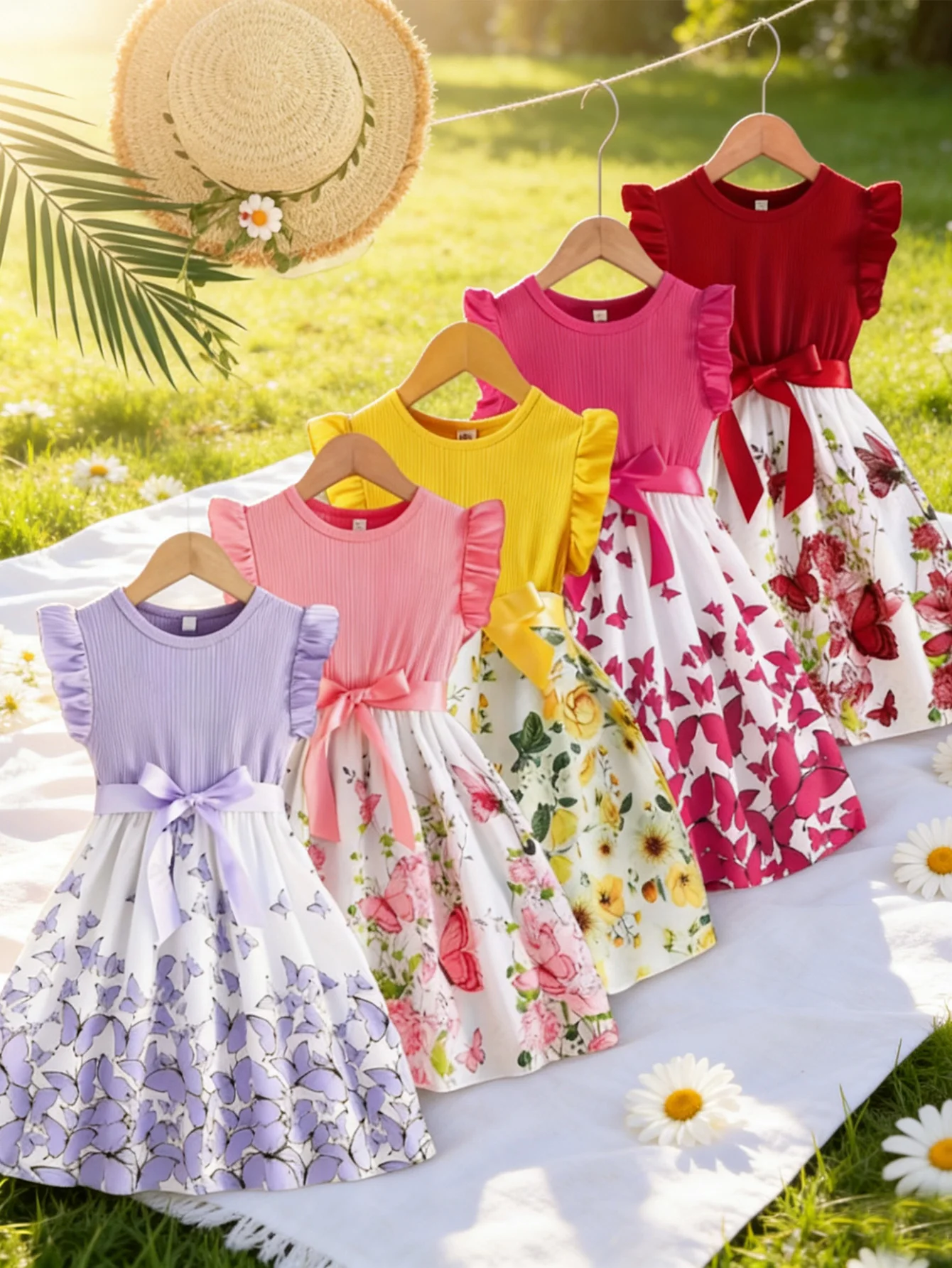 Girls' Five-Color Flowing Skirt Set - Sweet Princess Dress - Elegant Casual Floral Birthday Formal Dress, Ideal Gift Choice
Girls' Five-Color Flowing Skirt Set - Sweet Princess Dress - Elegant Casual Floral Birthday Formal Dress, Ideal Gift Choice