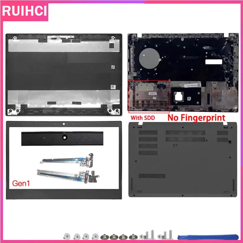 For Thinkpad L14 Gen1 Laptop LCD Back Cover Front Bezel Palmrest with SDD Upper Top Lower Bottom Case Hinges Housing Plastic
For Thinkpad L14 Gen1 Laptop LCD Back Cover Front Bezel Palmrest with SDD Upper Top Lower Bottom Case Hinges Housing Plastic