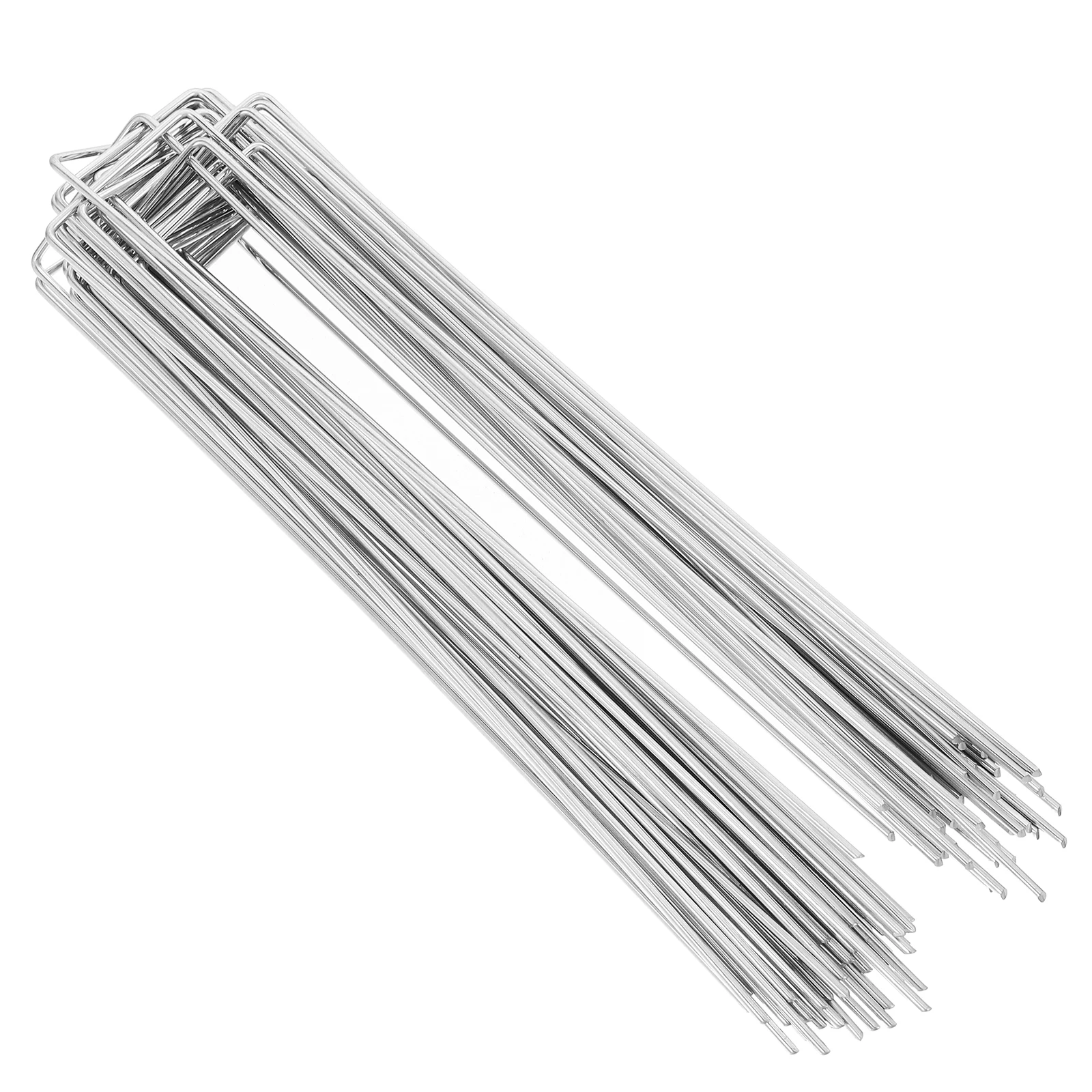 50 Pcs Garden Stakes Heavy Duty U Shaped Nails Zinc Plating Steel Wire Tent Canopy Tarp Landscaping Outdoor Lawn Ground Pegs 
50 Pcs Garden Stakes Heavy Duty U Shaped Nails Zinc Plating Steel Wire Tent Canopy Tarp Landscaping Outdoor Lawn Ground Pegs