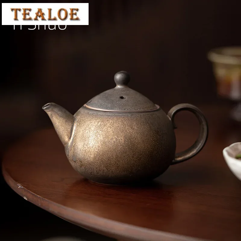 Japanese Gilding Rust Glaze Teapot Vintage Single Teapot Ceramic Filter Tea Separator Pot Tray Anti-Scald Tea Set Tea Kettle
Japanese Gilding Rust Glaze Teapot Vintage Single Teapot Ceramic Filter Tea Separator Pot Tray Anti-Scald Tea Set Tea Kettle