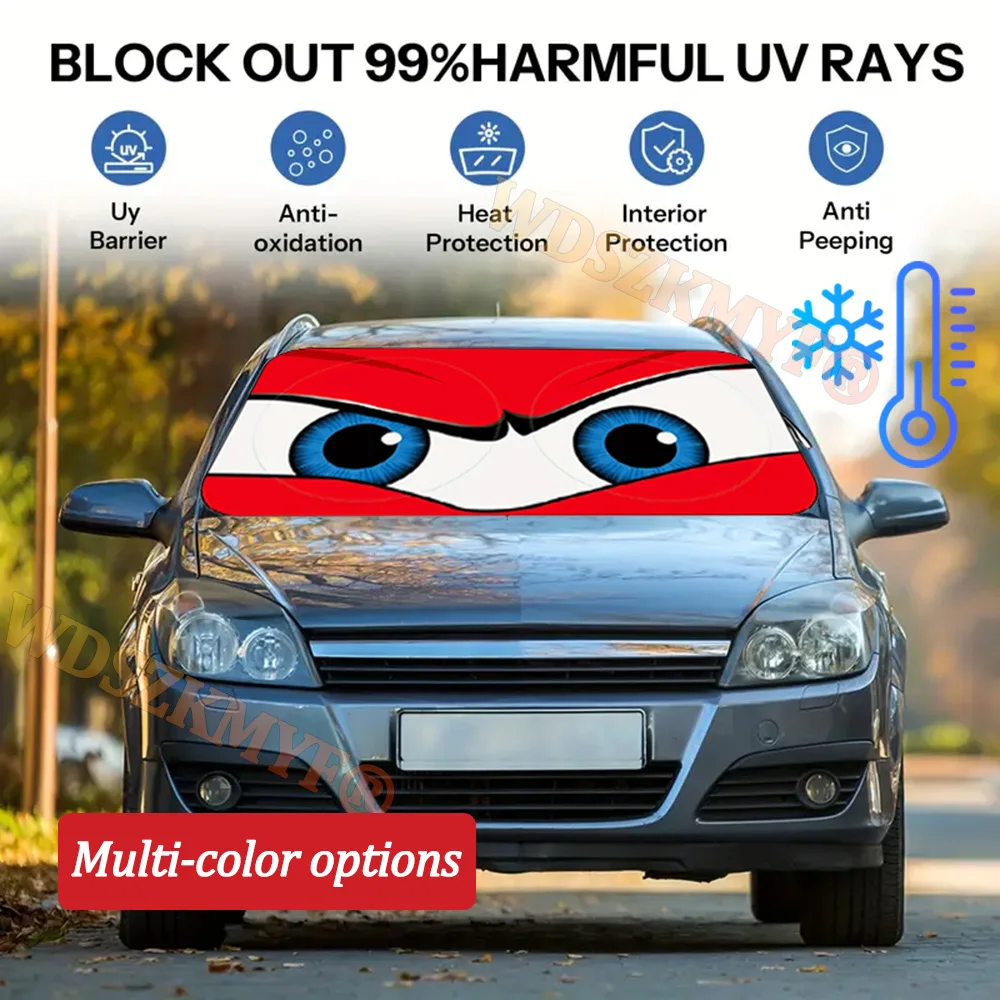 59" x 27.5"Devil's eye carto Windshield Sun Shade for Sedans,Upgraded Car Sunshade for Front Windshield Funy Sun Visor Protector
59" x 27.5"Devil's eye carto Windshield Sun Shade for Sedans,Upgraded Car Sunshade for Front Windshield Funy Sun Visor Protector