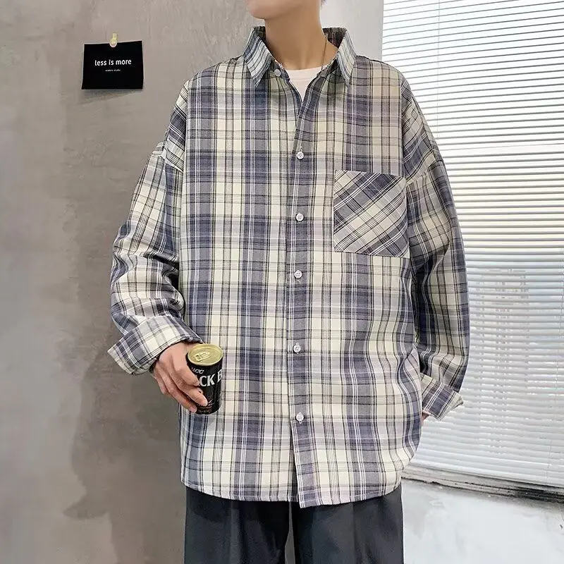 Japanese Style Cityboy Plaid Short Sleeve Loose Fit Lightweight Men's Shirt Spring Summer Casual Style Polyester Fiber
Japanese Style Cityboy Plaid Short Sleeve Loose Fit Lightweight Men's Shirt Spring Summer Casual Style Polyester Fiber