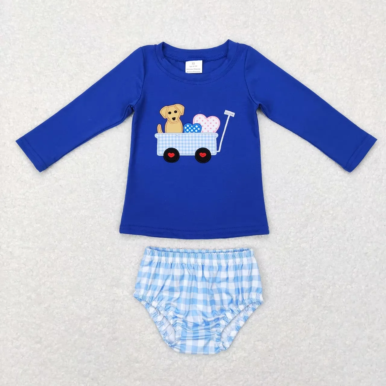 Children Baby Boy Embroidery Dog Heart Toddler Set Kids Blue Long Sleeves Shirt Plaid Bummie Shorts Infant Valentine Outfit
Children Baby Boy Embroidery Dog Heart Toddler Set Kids Blue Long Sleeves Shirt Plaid Bummie Shorts Infant Valentine Outfit