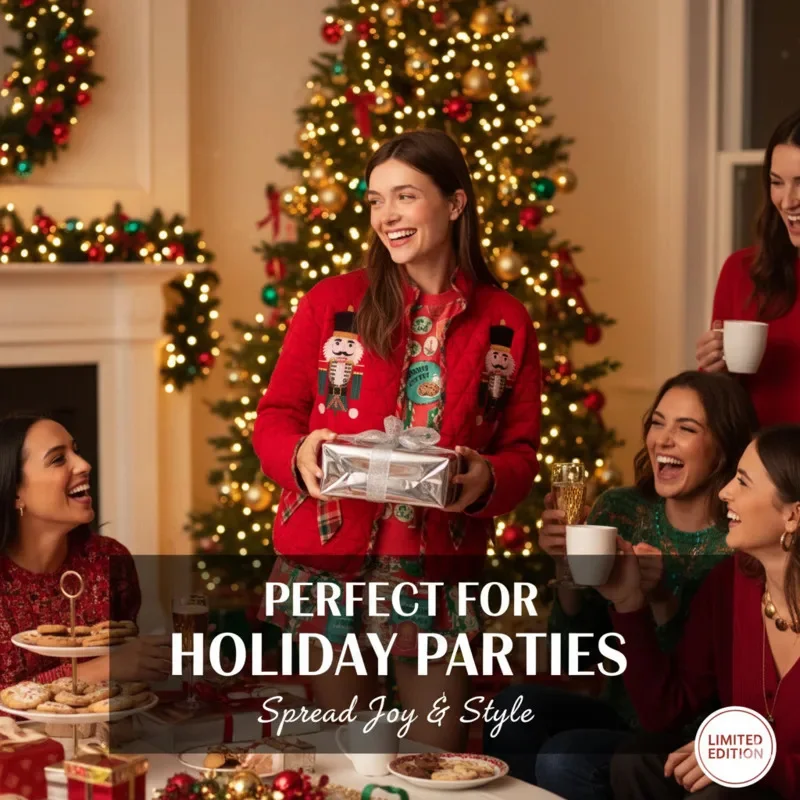 Women’s Plaid Pocket Coat Christmas Bow 3D Cardigan Long Sleeve Cotton Cute Festive Bow Detail Loose Winter Outerwear Jacket New
Women’s Plaid Pocket Coat Christmas Bow 3D Cardigan Long Sleeve Cotton Cute Festive Bow Detail Loose Winter Outerwear Jacket New