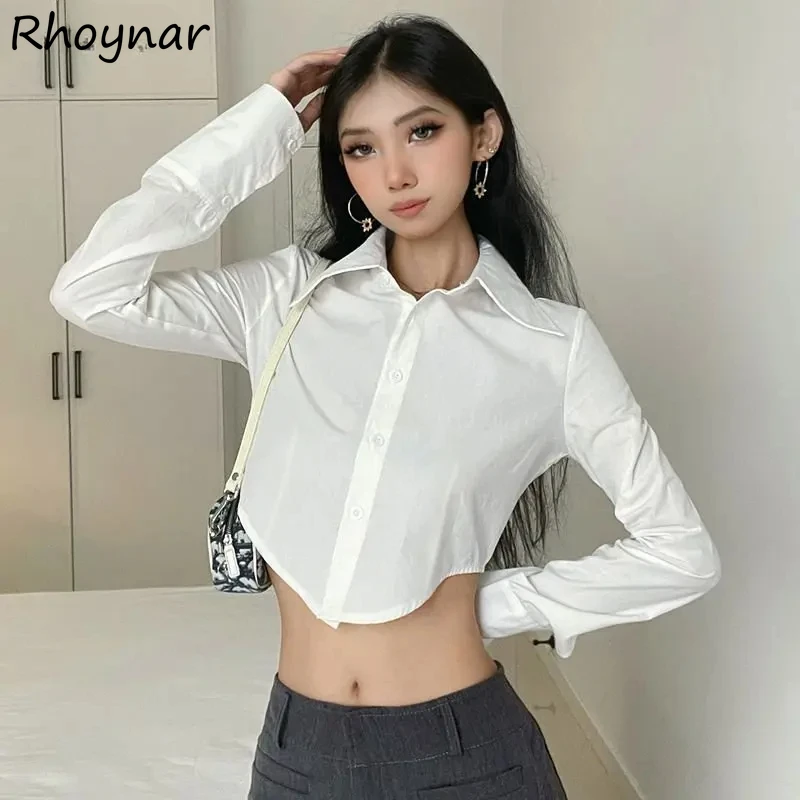White Shirts Women Slim Hot Irregular Long-sleeve Office Ladies Fashion Spring Crop Tops Korean Style Casual Inside All-match
White Shirts Women Slim Hot Irregular Long-sleeve Office Ladies Fashion Spring Crop Tops Korean Style Casual Inside All-match