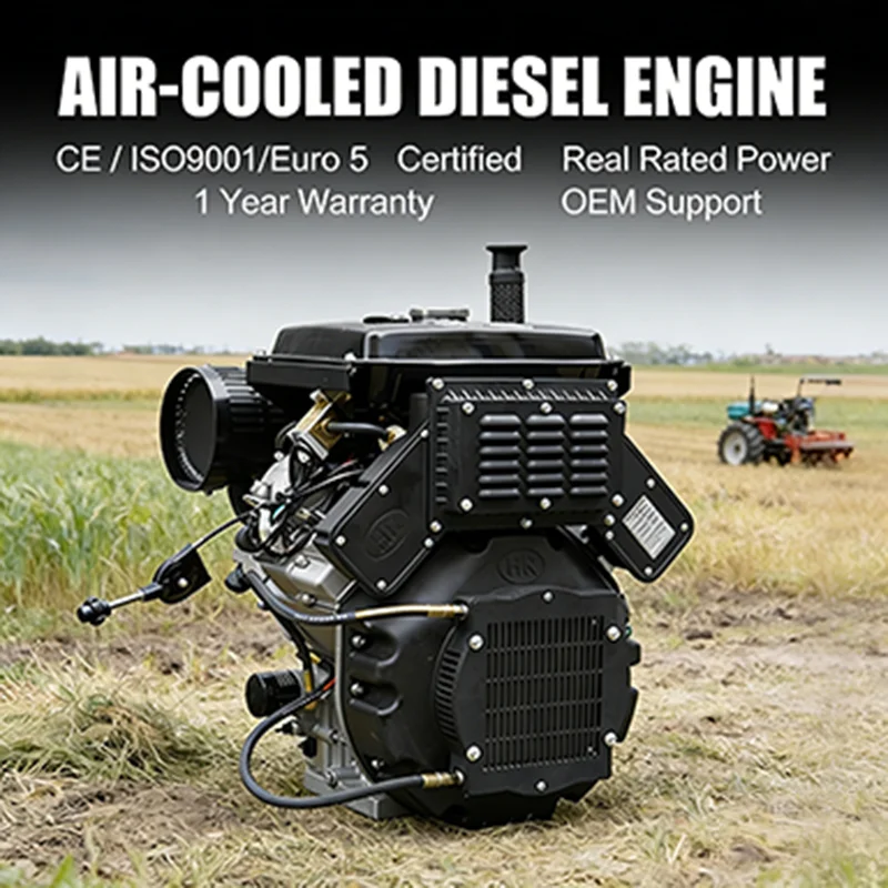 Chinese Brand 2V98 Two Cylinder Air Cooled 30HP Diesel Engine For Agricultural Machinery & Generator Construction Use
Chinese Brand 2V98 Two Cylinder Air Cooled 30HP Diesel Engine For Agricultural Machinery & Generator Construction Use