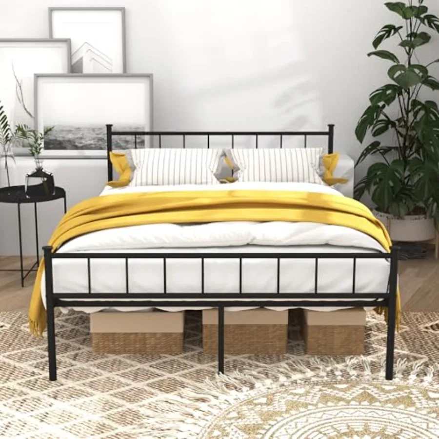 Queen Metal Platform Bed Frame Victorian Vintage Style Wrought Iron Headboard Steel Slats No Box Spring Needed Black Full
Queen Metal Platform Bed Frame Victorian Vintage Style Wrought Iron Headboard Steel Slats No Box Spring Needed Black Full