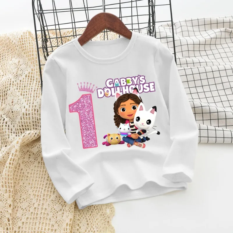 Kawaii Gabby Dollhouses Girl Autumn T-shirt Long Sleeve T Shirt Kids Cartoon Pullover Thin Clothing Children Anime Cute Top 2025
Kawaii Gabby Dollhouses Girl Autumn T-shirt Long Sleeve T Shirt Kids Cartoon Pullover Thin Clothing Children Anime Cute Top 2025