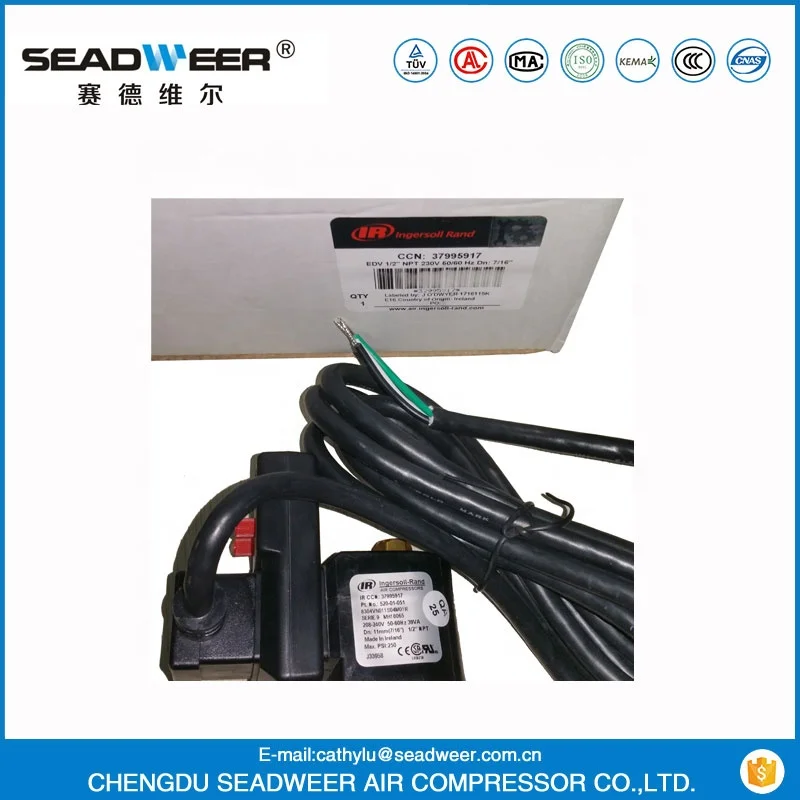 Gold seller 230V EDV 37995917 air Compressor Electronic Drain Valve for Ingersoll Rand
Gold seller 230V EDV 37995917 air Compressor Electronic Drain Valve for Ingersoll Rand