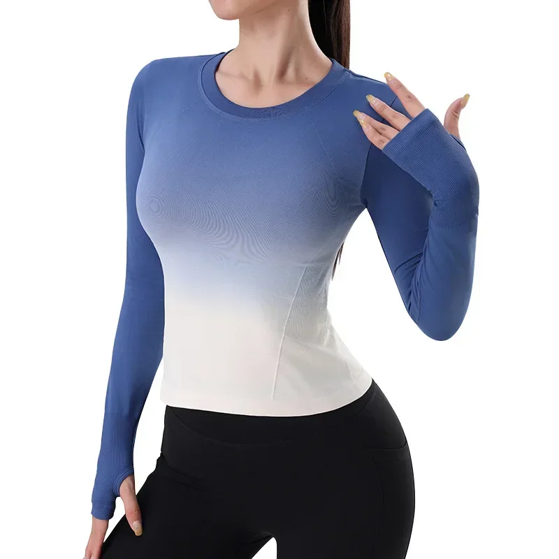 New Women's Long Sleeve Tops Slimming Yoga Shirts Gradual Sports Running T-Shirt Quick Dry Tight Fitting Gym Fitness Sweatshirts
New Women's Long Sleeve Tops Slimming Yoga Shirts Gradual Sports Running T-Shirt Quick Dry Tight Fitting Gym Fitness Sweatshirts