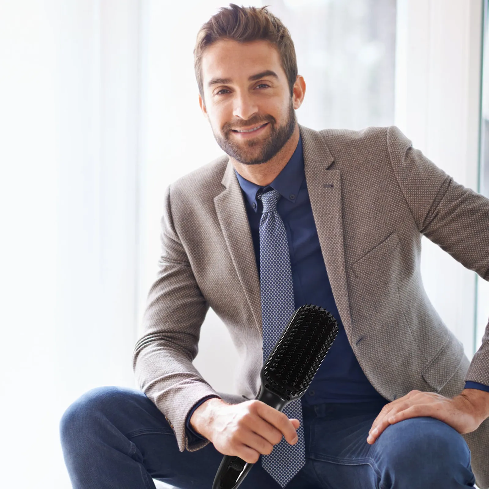 6 Gears Multifunctional Hair Straightening Brush Beard Straightener Comb Electric Heated Hair Styler 360 Degree Rotating Cord
6 Gears Multifunctional Hair Straightening Brush Beard Straightener Comb Electric Heated Hair Styler 360 Degree Rotating Cord