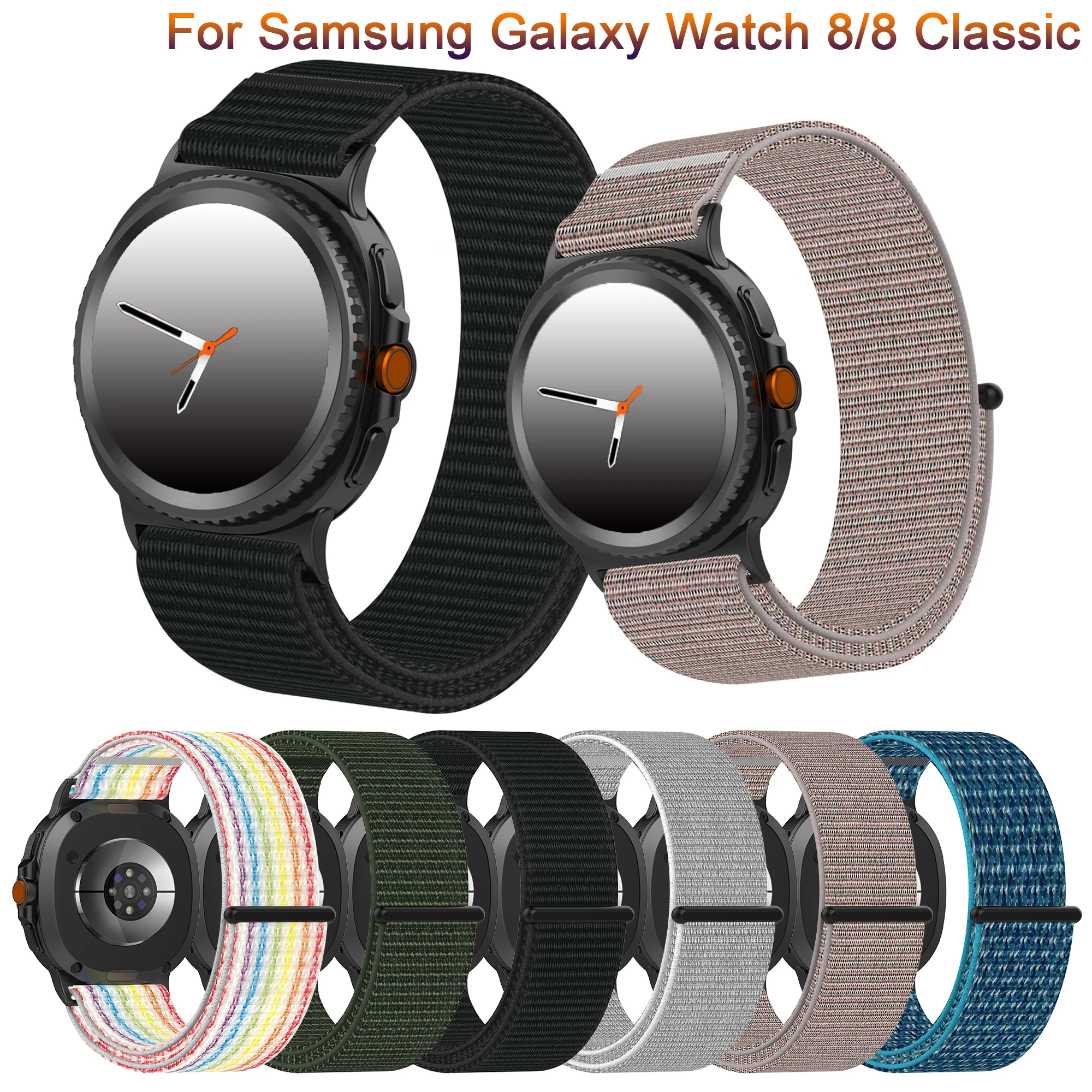 Nylon Strap For Samsung Galaxy Watch 8 40mm 44mm Adjustable Replacement Bracelet for Galaxy Watch8 Classic 46mm Band Accessories
Nylon Strap For Samsung Galaxy Watch 8 40mm 44mm Adjustable Replacement Bracelet for Galaxy Watch8 Classic 46mm Band Accessories
