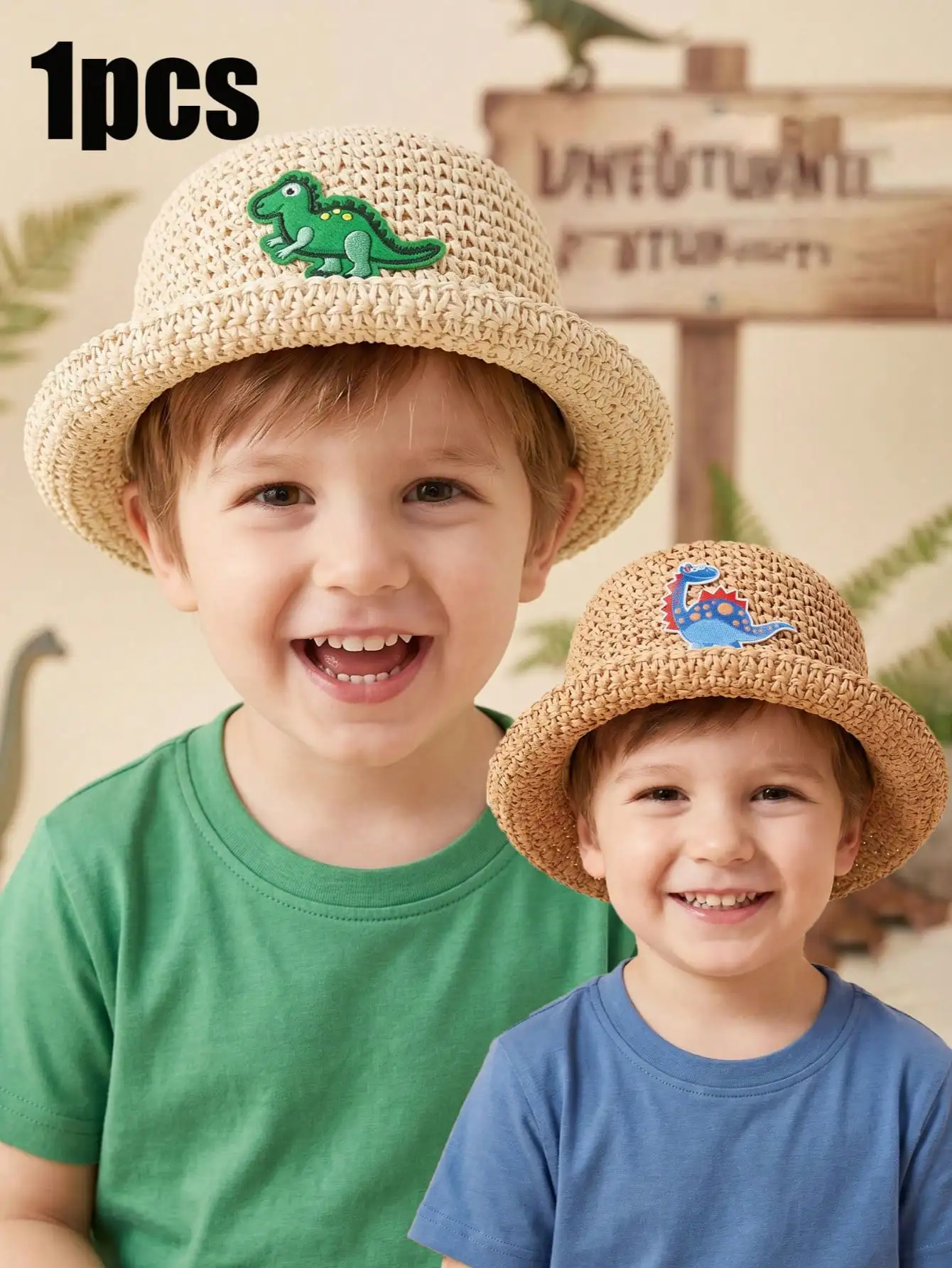 1pcs Kids Handmade Crochet Dinosaur Straw Hat Foldable Summer Sun Cap for Boys Cute Cartoon Holiday Leisure Outdoor Sunshade
1pcs Kids Handmade Crochet Dinosaur Straw Hat Foldable Summer Sun Cap for Boys Cute Cartoon Holiday Leisure Outdoor Sunshade