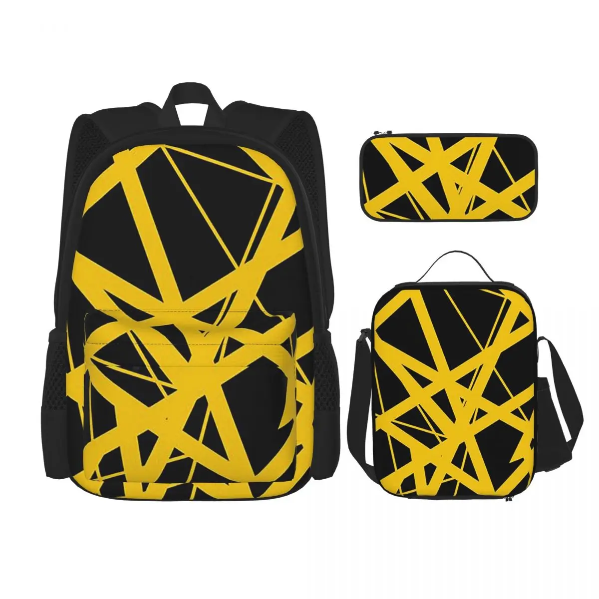 EVH Authentic Stripes Design Backpacks Students Bookbag School Bags Rucksack Lunch Bag Pen Bag Three-Piece Set
EVH Authentic Stripes Design Backpacks Students Bookbag School Bags Rucksack Lunch Bag Pen Bag Three-Piece Set