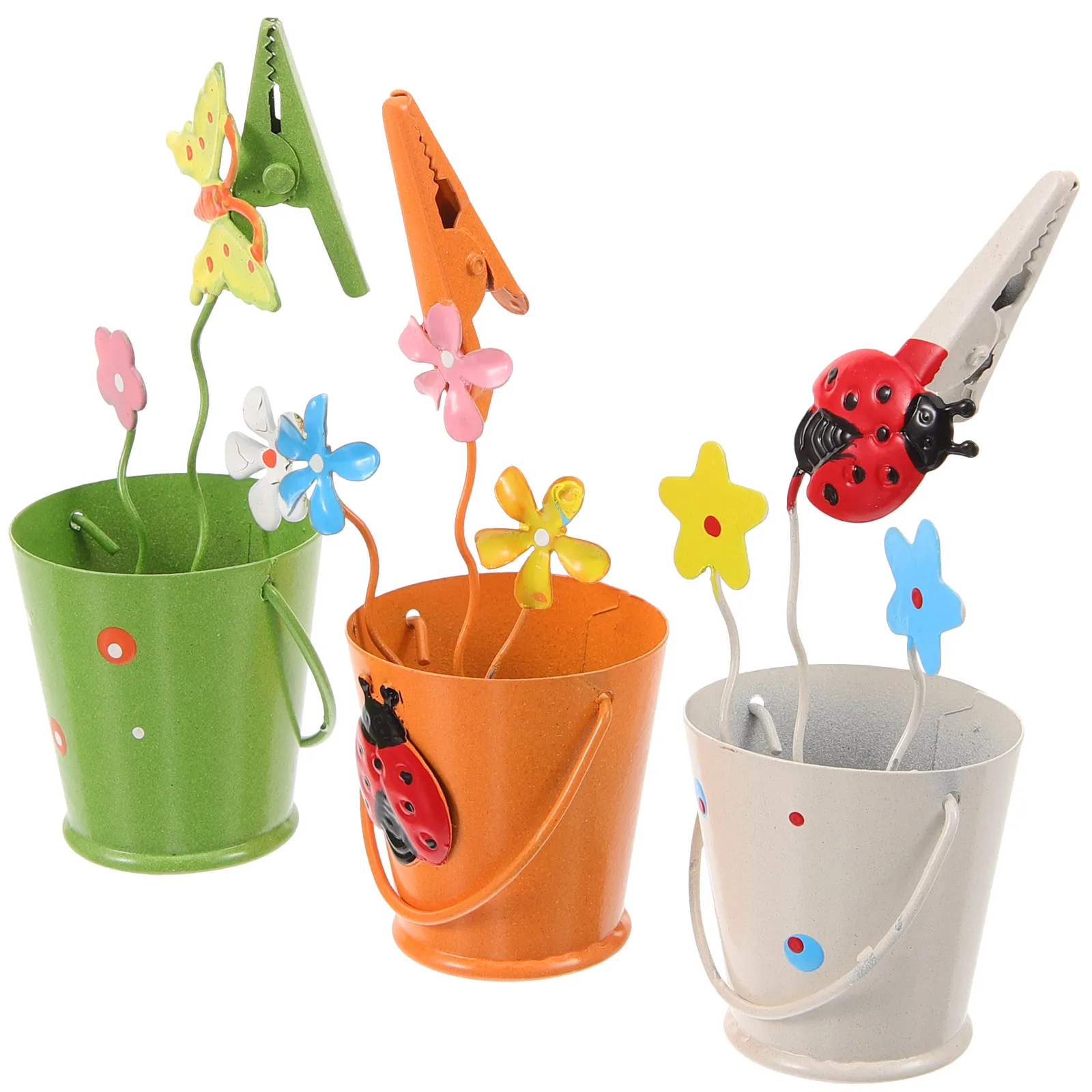 3 Pcs Card Holder Memo Clip Tabletop Decor Bucket Design Iron Display Desktop Name Holder Ornament
3 Pcs Card Holder Memo Clip Tabletop Decor Bucket Design Iron Display Desktop Name Holder Ornament