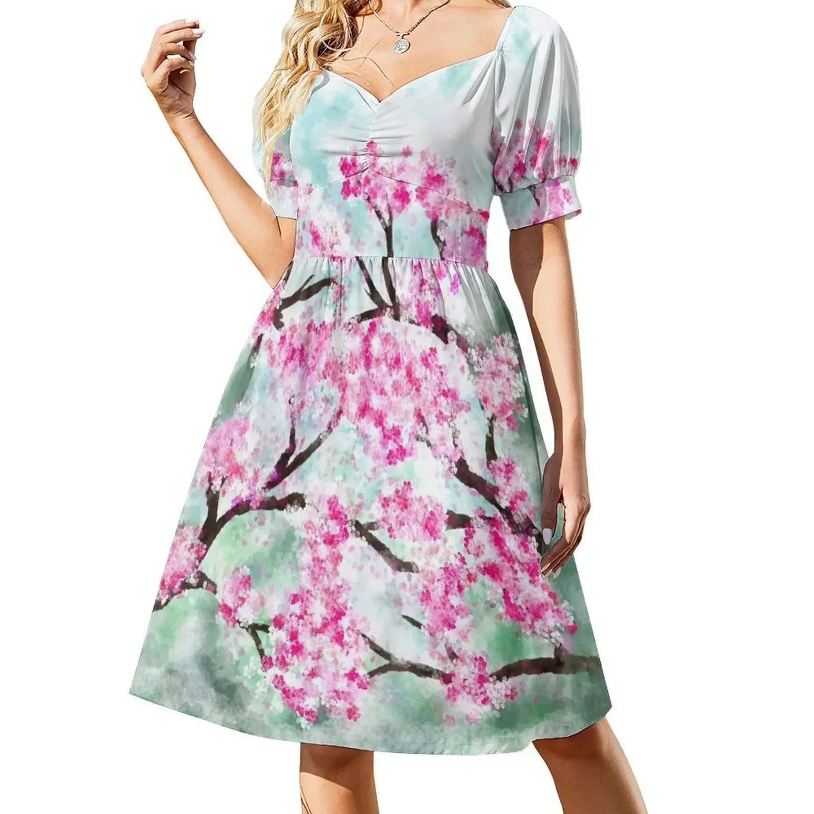 sakura bloom Short-Sleeved Dress elegant guest wedding dress women's summer jumpsuit Women's summer dresses Dress
sakura bloom Short-Sleeved Dress elegant guest wedding dress women's summer jumpsuit Women's summer dresses Dress