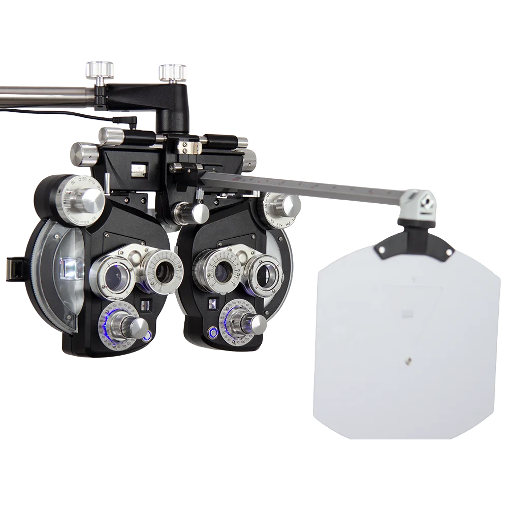 High Quality Optometry Equipment New Digital Illuminated Phoropter Manual Refractor with Two Types Axis Scale
High Quality Optometry Equipment New Digital Illuminated Phoropter Manual Refractor with Two Types Axis Scale