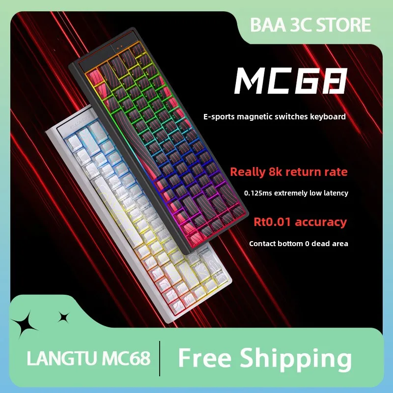 Langtu Mc68Magnetic Switch Keyboard Low Latency 0.01RT 8000Hz RGB Wired E-sports Gaming Keyboard Customized PC Accessory
Langtu Mc68Magnetic Switch Keyboard Low Latency 0.01RT 8000Hz RGB Wired E-sports Gaming Keyboard Customized PC Accessory