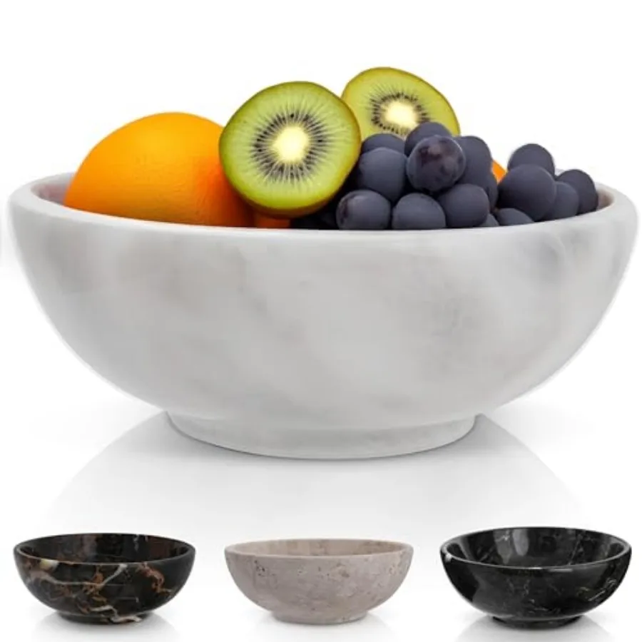 8" Luxury Marble Decorative Bowl for Coffee Table - Elegant Modern Fruit Bowl for Kitchen Counter - Heavy Stone Entryway Catch
8" Luxury Marble Decorative Bowl for Coffee Table - Elegant Modern Fruit Bowl for Kitchen Counter - Heavy Stone Entryway Catch