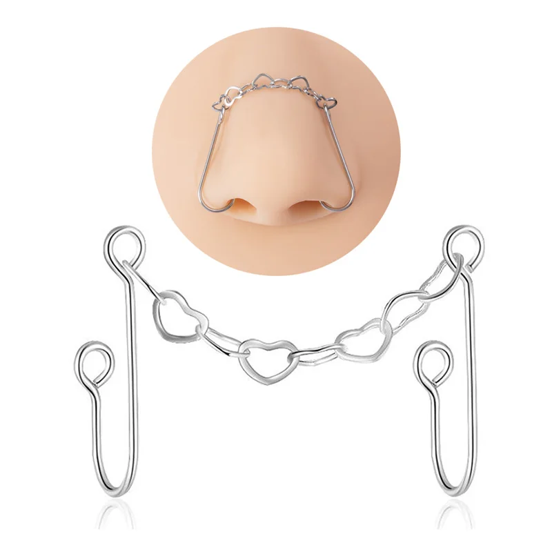 1pc Fake Piercing Nose Ring With Chain Stainless Steel Heart Fake Nose Cuff Piercing for Women Nariz Hoop Clip On Nose Jewelry
1pc Fake Piercing Nose Ring With Chain Stainless Steel Heart Fake Nose Cuff Piercing for Women Nariz Hoop Clip On Nose Jewelry