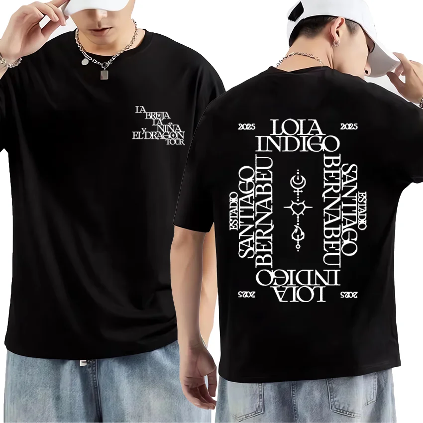 Lola Indigo 2025 Tour print T Shirt men women Casual Oversized 100% Cotton Tee short sleeve Summer Fashion Unisex plus size tops
Lola Indigo 2025 Tour print T Shirt men women Casual Oversized 100% Cotton Tee short sleeve Summer Fashion Unisex plus size tops