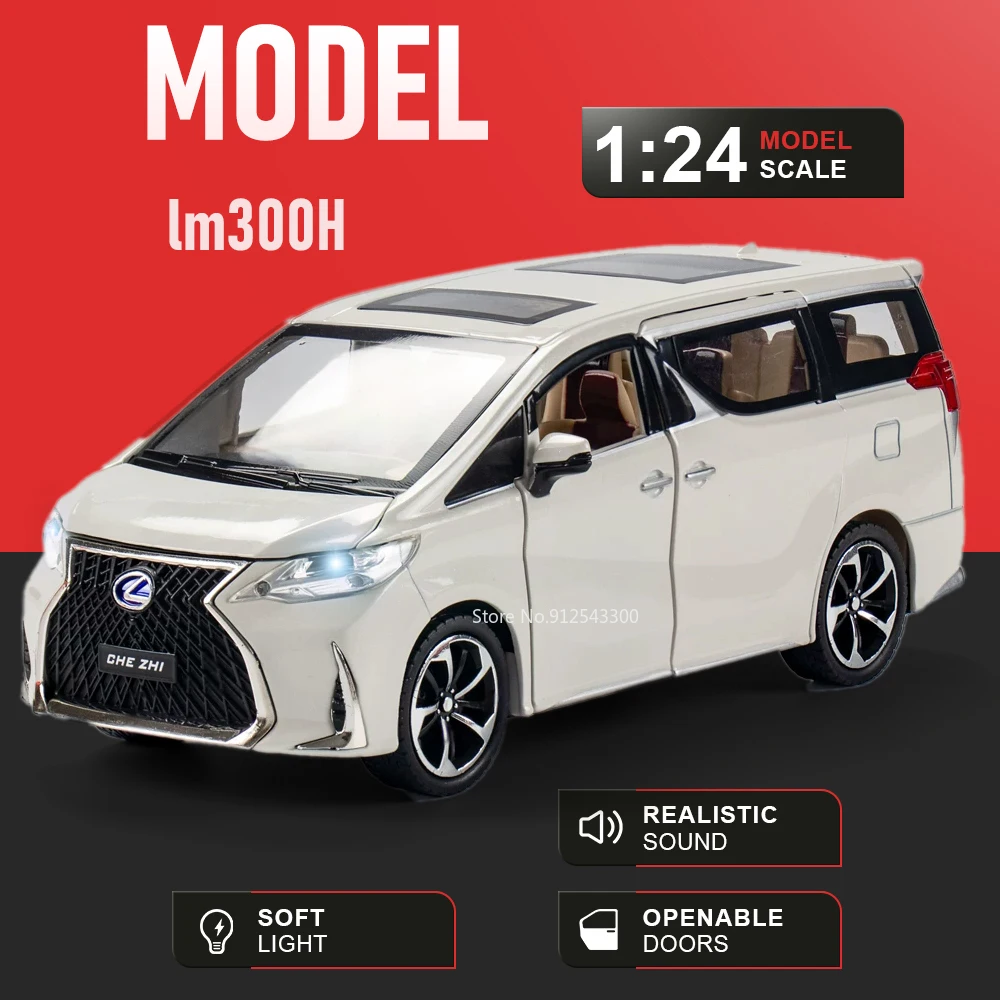 1:24 LM300H ES300 Car Model Toy Doors Opened Sound Light Models Pull Back Alloy Diecast Vehicle for Hobby Collectors Surprise
1:24 LM300H ES300 Car Model Toy Doors Opened Sound Light Models Pull Back Alloy Diecast Vehicle for Hobby Collectors Surprise