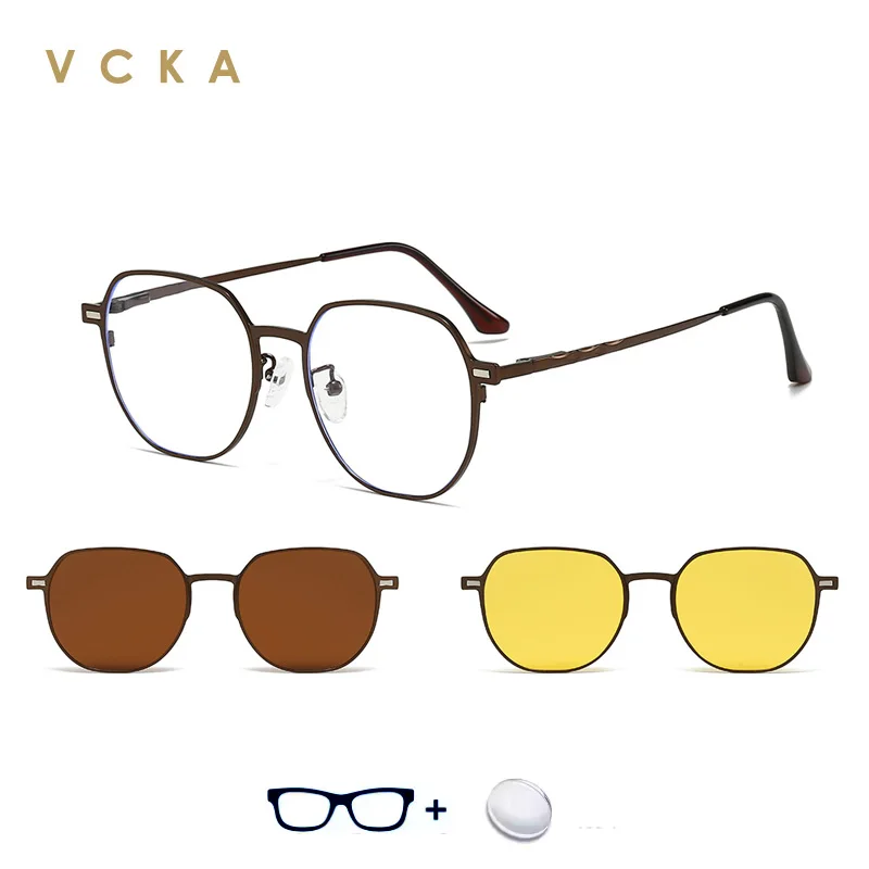VCKA 3 IN 1 Myopia Hyperopia Sunglasses Custom 2025 Men Women Polarized Magnetic Clip Prescription Glasses Optics Eyewear Frame
VCKA 3 IN 1 Myopia Hyperopia Sunglasses Custom 2025 Men Women Polarized Magnetic Clip Prescription Glasses Optics Eyewear Frame