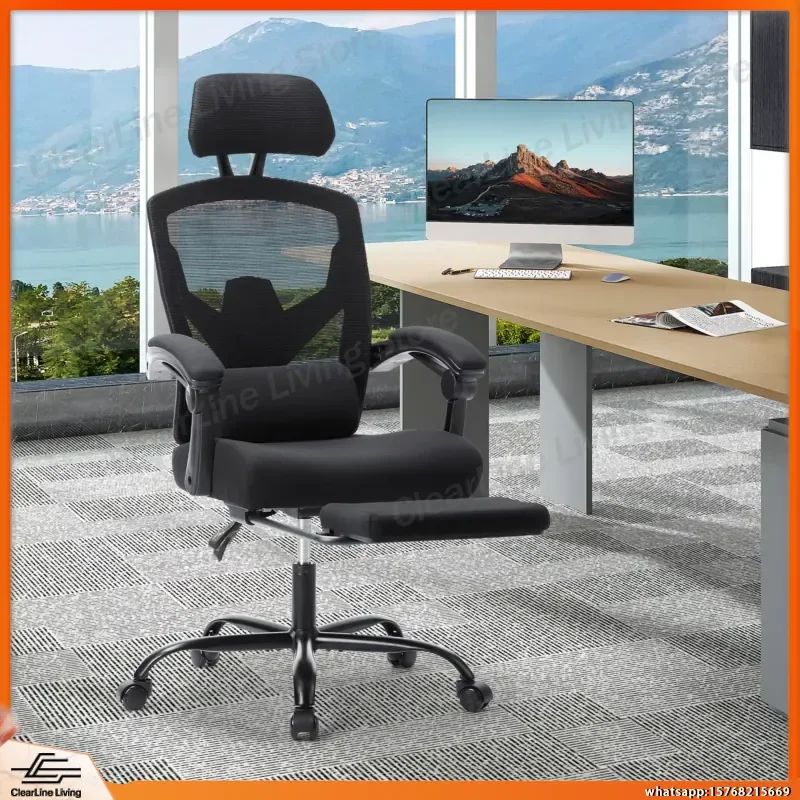High Back Ergonomic Office Chair with Lumbar Support Adjustable Reclining Mesh Back Swivel Rolling Rocking Computer Desk
High Back Ergonomic Office Chair with Lumbar Support Adjustable Reclining Mesh Back Swivel Rolling Rocking Computer Desk