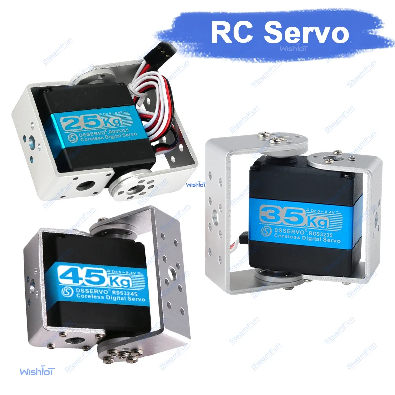 RDS Series Dual Shaft 25/35/45KG Metal Gear Digital Servo - Coreless Motor U Bracket for Robot/Drone/Crawler
RDS Series Dual Shaft 25/35/45KG Metal Gear Digital Servo - Coreless Motor U Bracket for Robot/Drone/Crawler