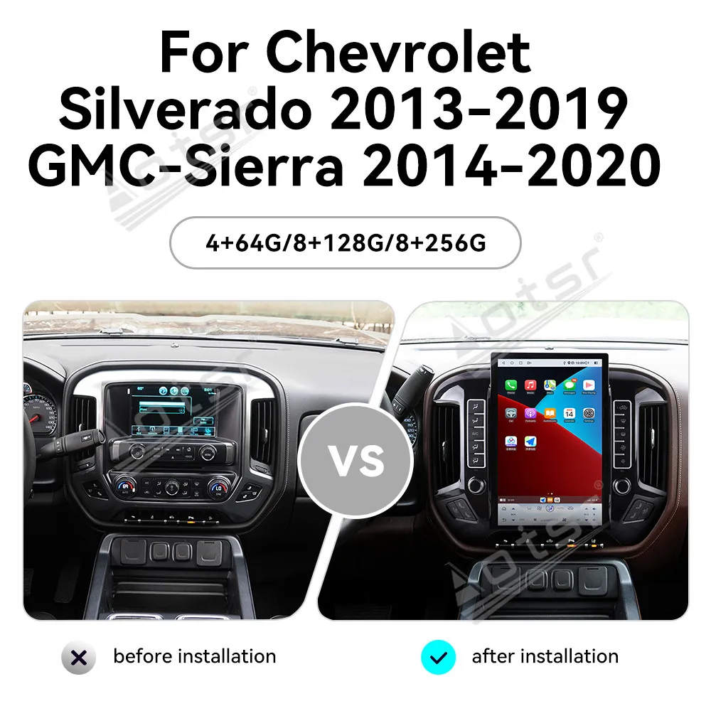 14.5 Inch Touch Screen Car Radio For Chevrolet Silverado 2013-2019 GMC-Sierra 2014-2020 GPS Navigation Stereo Multimedia Play 4G
14.5 Inch Touch Screen Car Radio For Chevrolet Silverado 2013-2019 GMC-Sierra 2014-2020 GPS Navigation Stereo Multimedia Play 4G