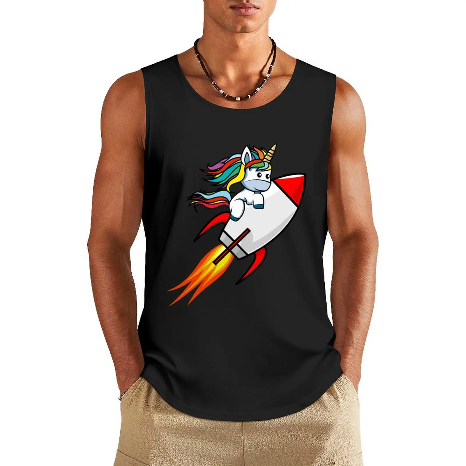 Unicorn Rocket Flight (Black) Tank Top Men's gym clothing Men's tops clothes for men
Unicorn Rocket Flight (Black) Tank Top Men's gym clothing Men's tops clothes for men