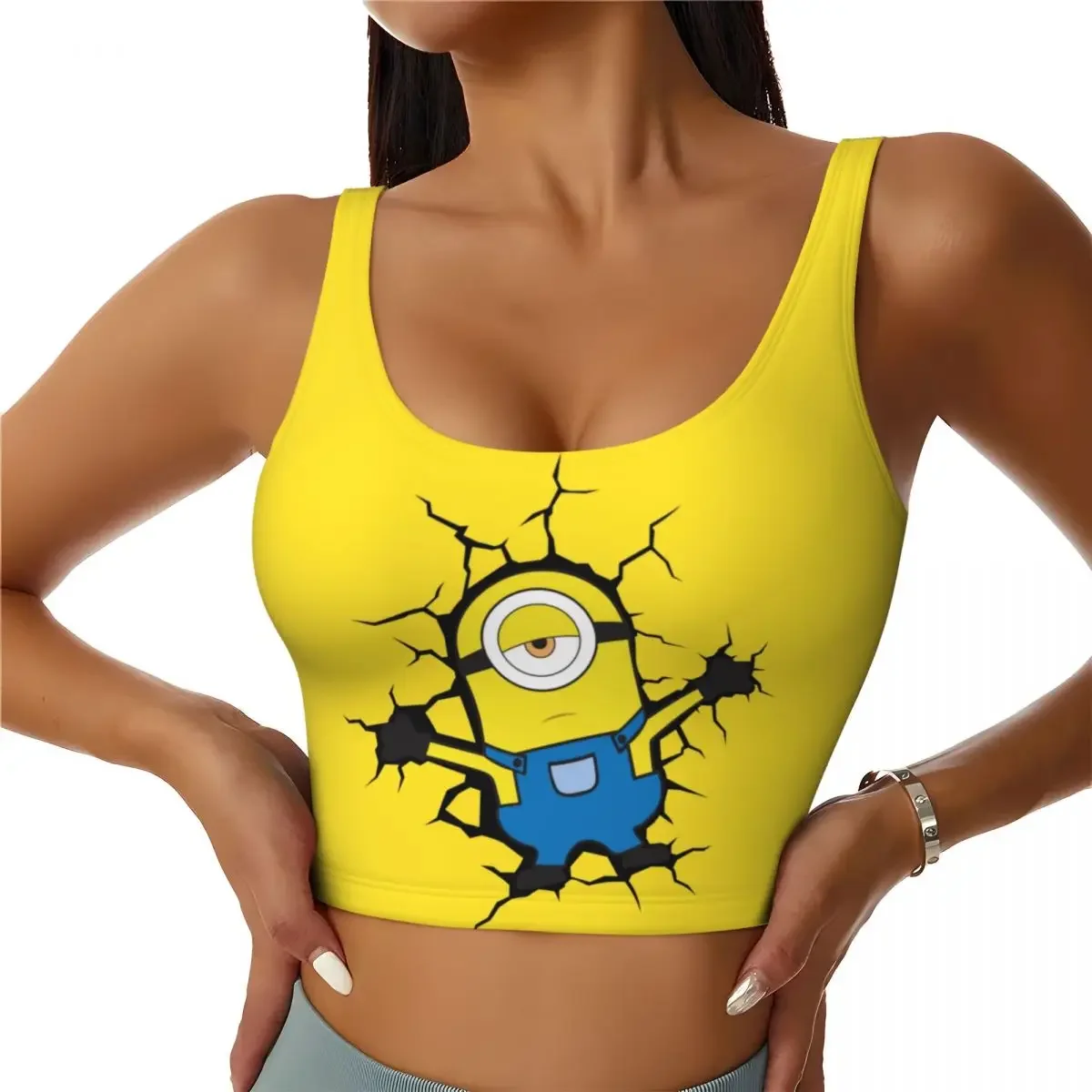 Minions Broke The Wall Sports Bras Women Gym Short Sleeve Sportswear Anime Yoga Crop Top Girls T-shirt Lady Fashion Clothes Vest
Minions Broke The Wall Sports Bras Women Gym Short Sleeve Sportswear Anime Yoga Crop Top Girls T-shirt Lady Fashion Clothes Vest